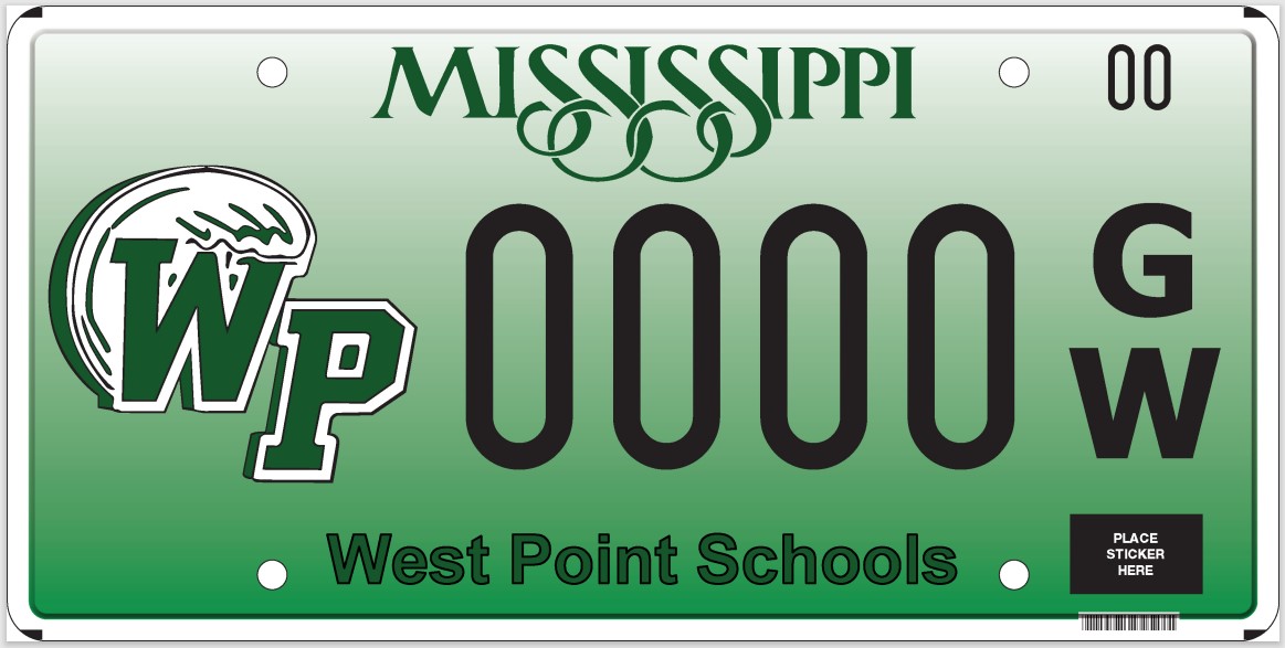 Green Wave License Plate